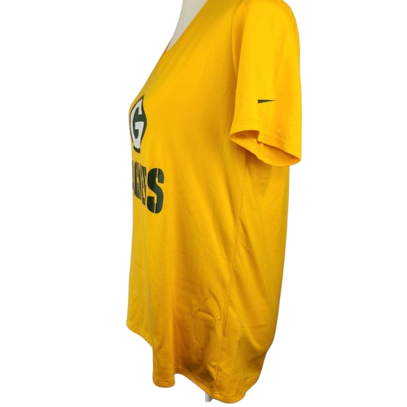 Nike Gold Dri-FIT V-Neck Tee Green bay Packers M SEE DESCRIPTION - Picture 7 of 11